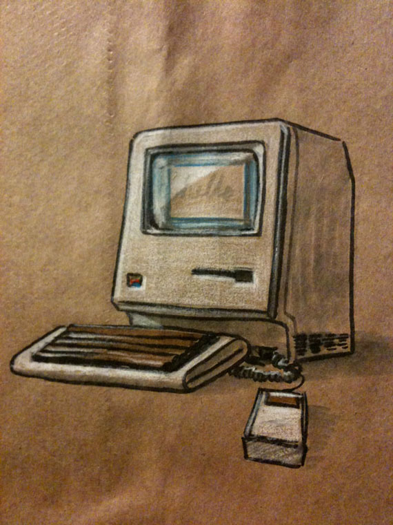 Original Mac on lunchbag